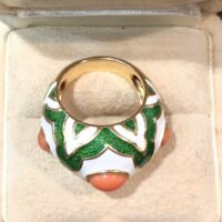 Van Cleef & Arpels 1970 bague email et corail – Image 4