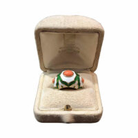 Van Cleef & Arpels 1970 bague email et corail