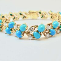 Cartier bracelet turquoises et diamants – Image 2