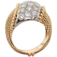 Bague Van Cleef & Arpels New York Diamants Or Platine circa 1970