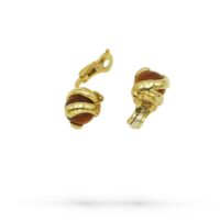 Marina B. Boucles d'oreilles Cardan Orange – Image 4