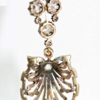 Late 19th Century Diamonds Silver Gold Earrings - Image 2