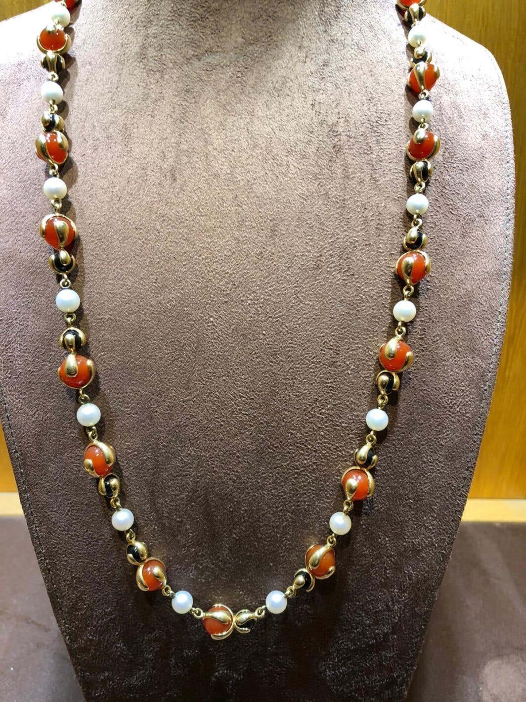 Marina B. Cardan Orange and Black Beads - Image 2