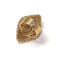 French Diamond Gold Cocktail Ring - Image 4