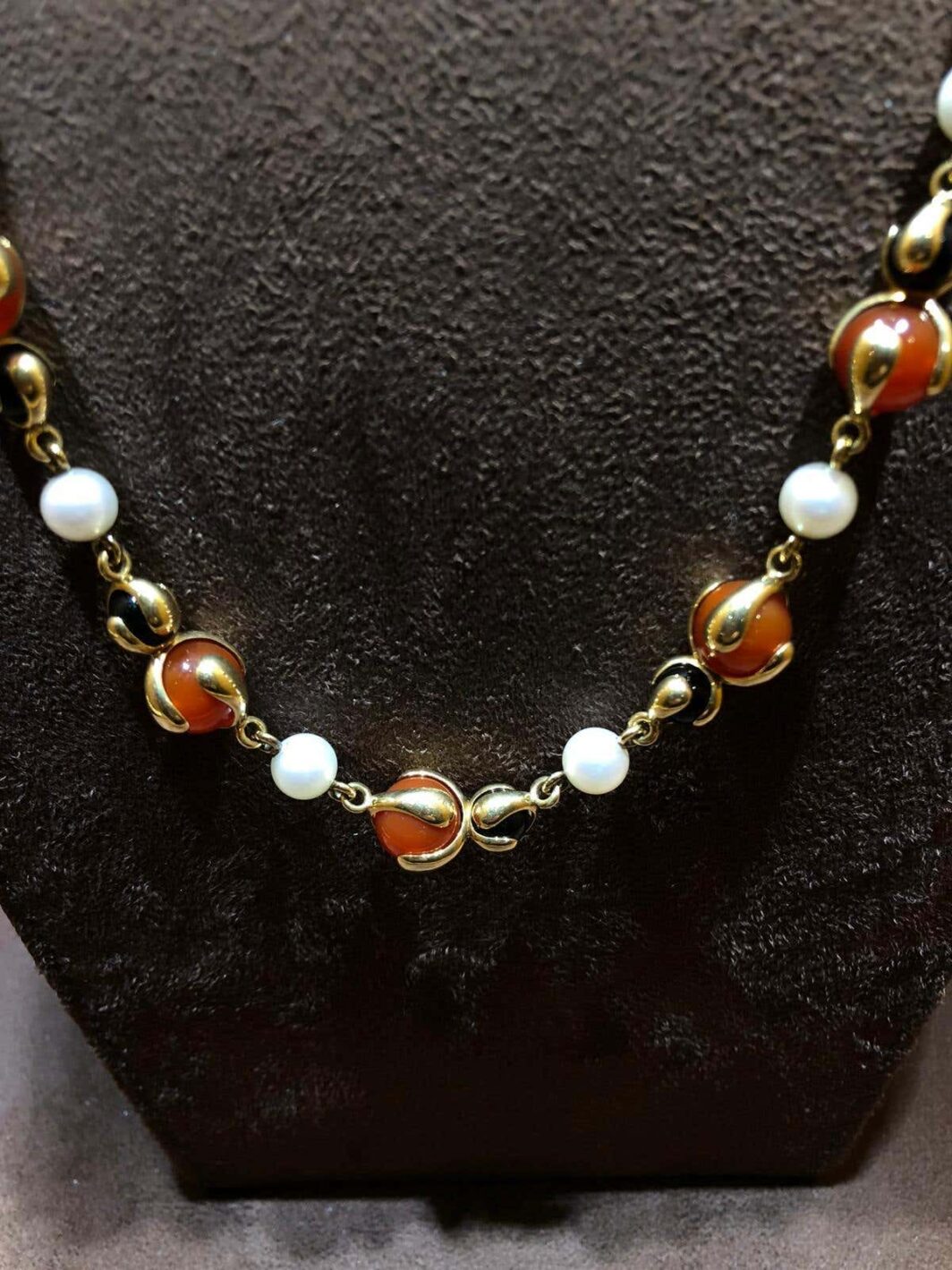 Marina B. Cardan Orange and Black Beads - Image 3