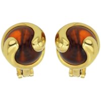 Marina B. Boucles d'oreilles Cardan Orange – Image 5