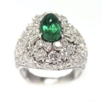 Bague dôme en or diamant émeraude 2,69 carats – Image 5