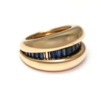 Poiray Sapphire Gold Day and Night Cocktail Ring - Image 3