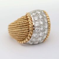 Bague Van Cleef & Arpels New York Diamants Or Platine circa 1970 – Image 5