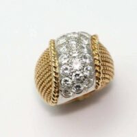 Bague Van Cleef & Arpels New York Diamants Or Platine circa 1970 – Image 7