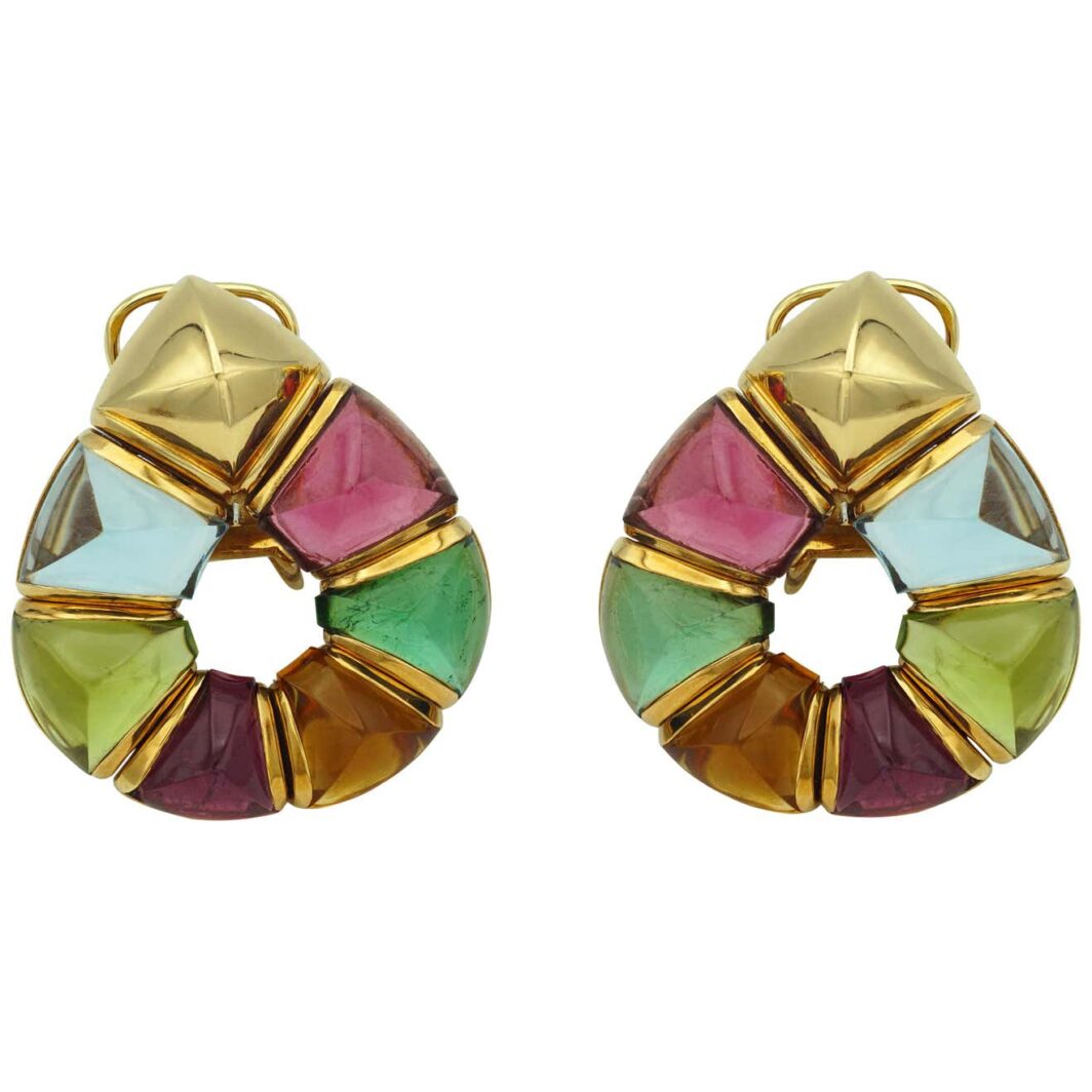 Bulgari Multicolored Stones Earrings - Image 3