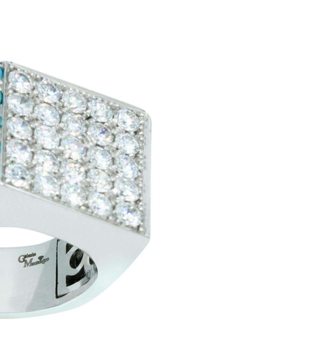 Turquoises and Diamonds Ring - Image 2