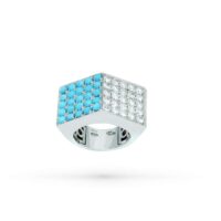 Turquoises and Diamonds Ring - Image 3