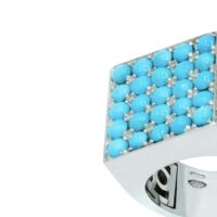 Turquoises and Diamonds Ring - Image 4