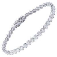 Tennis Bracelet White Gold and Diamonds 5.86 Carat - Image 3