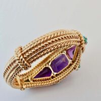 Amethysts, Diamonds and Turquoises Bracelet - Image 4