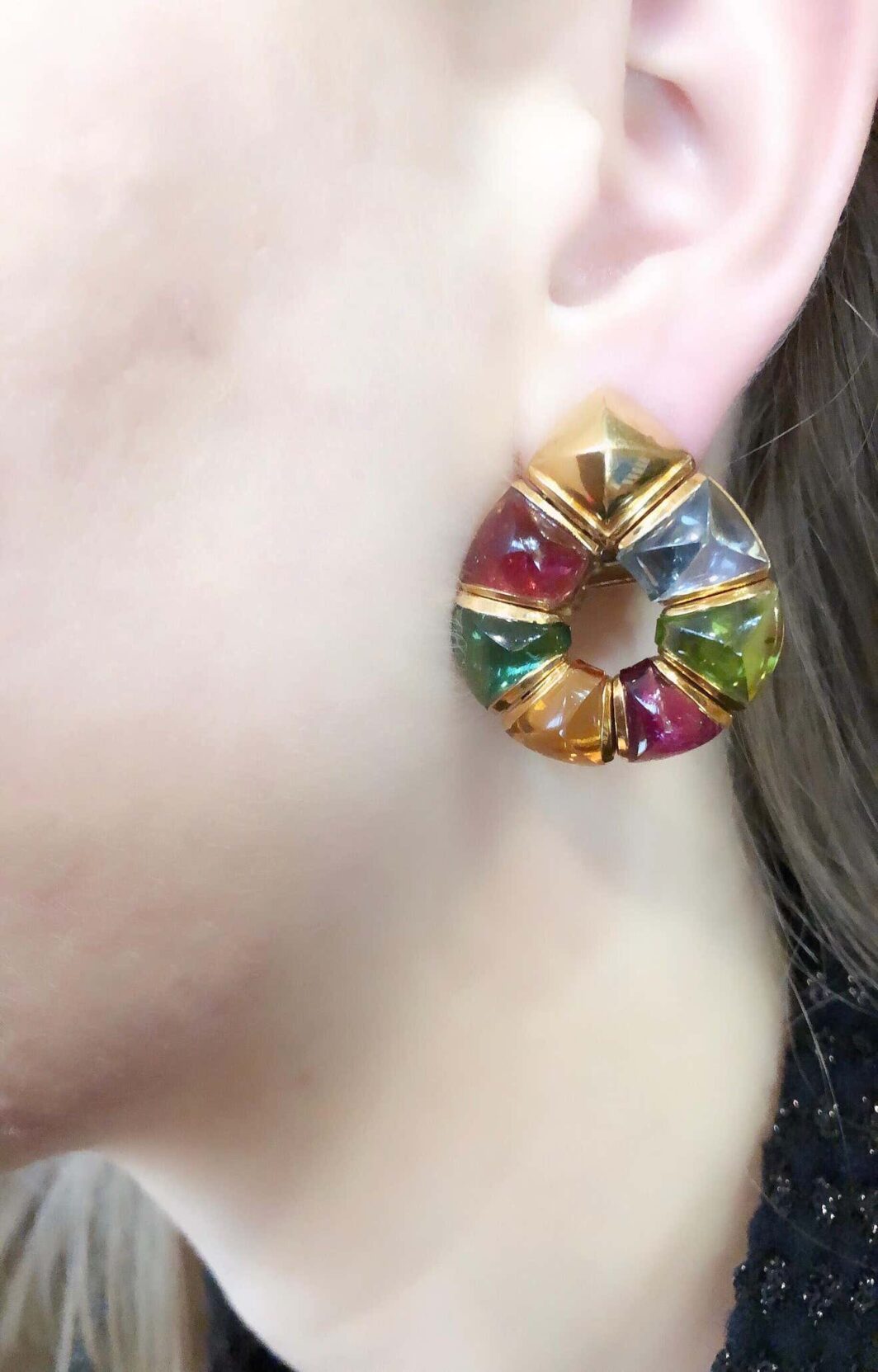 Bulgari Multicolored Stones Earrings - Image 6