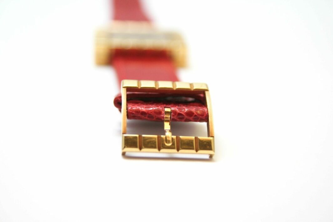 Chopard Ice Cube Gold and Leather Watch - Image 4