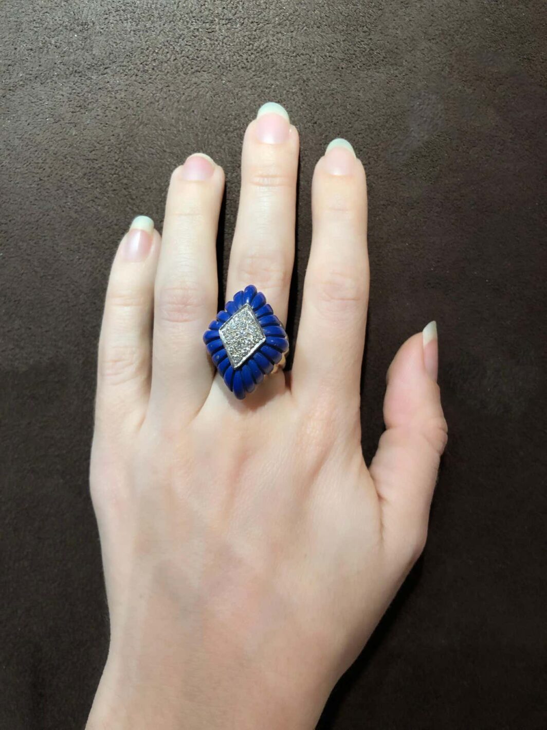 Bague Lapis Lazuli Losange – Image 2