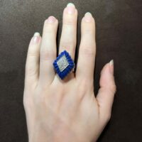 Bague Lapis Lazuli Losange – Image 2