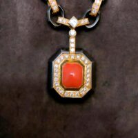 Collier Poiray corail et diamants – Image 3