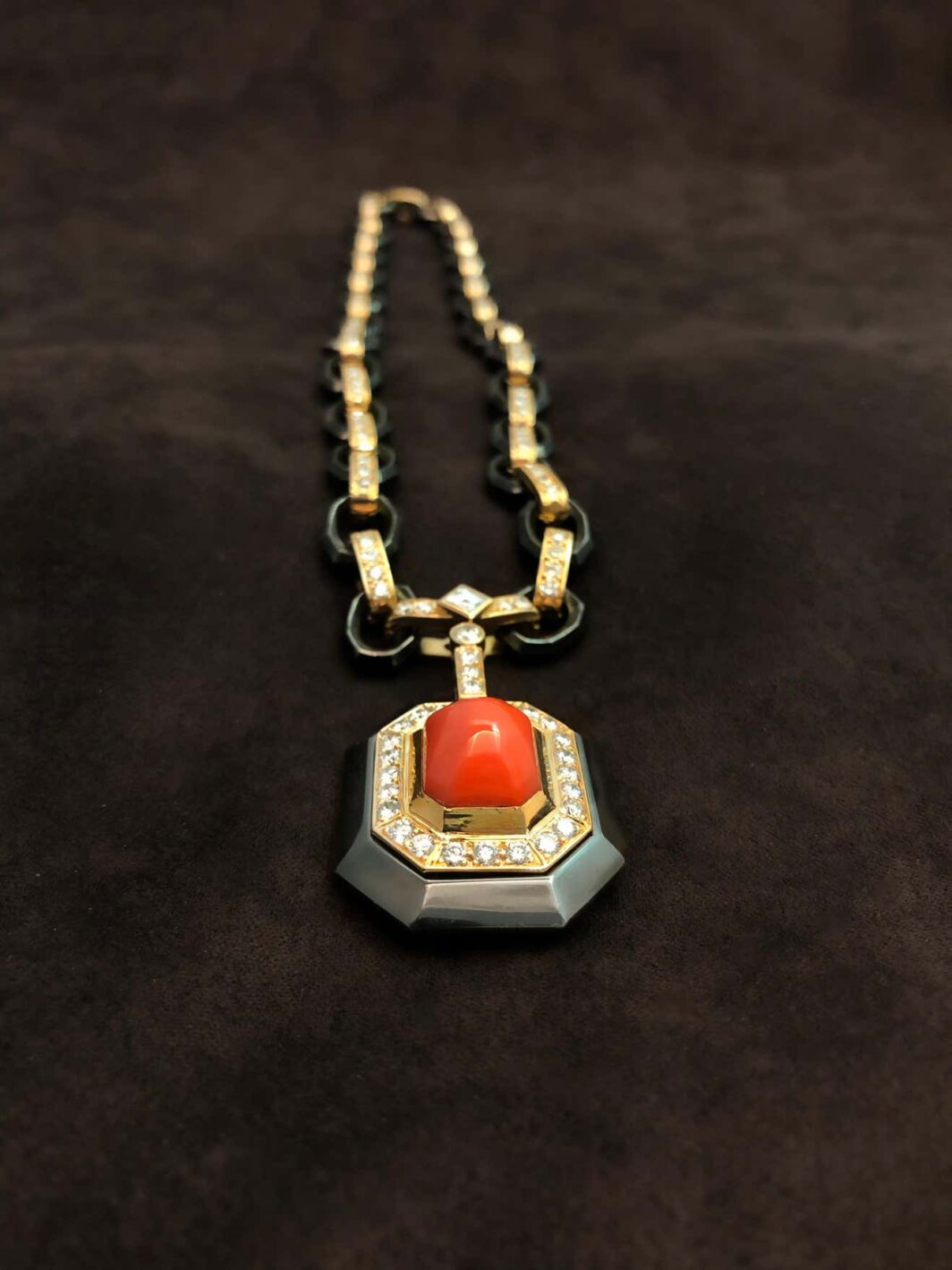 Collier Poiray corail et diamants – Image 4