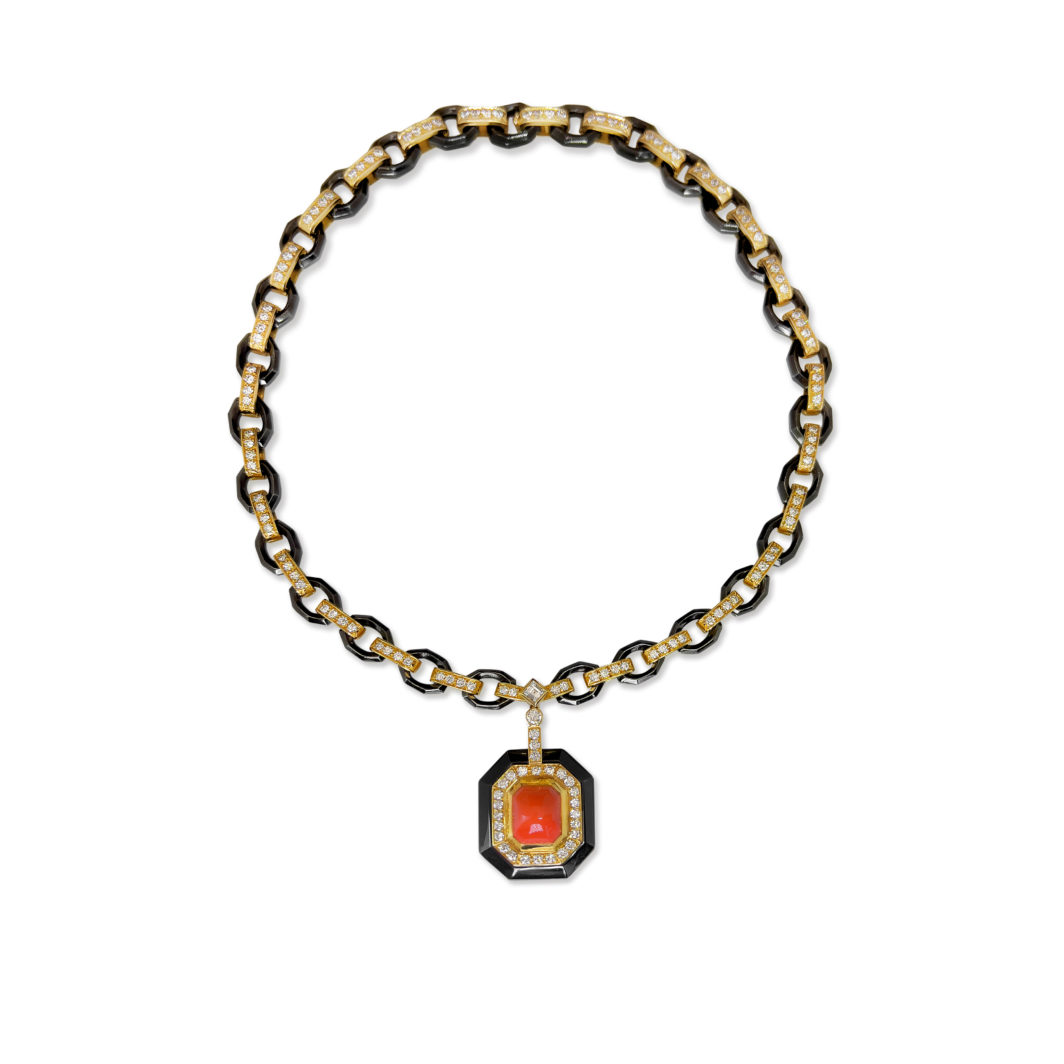 Collier Poiray corail et diamants