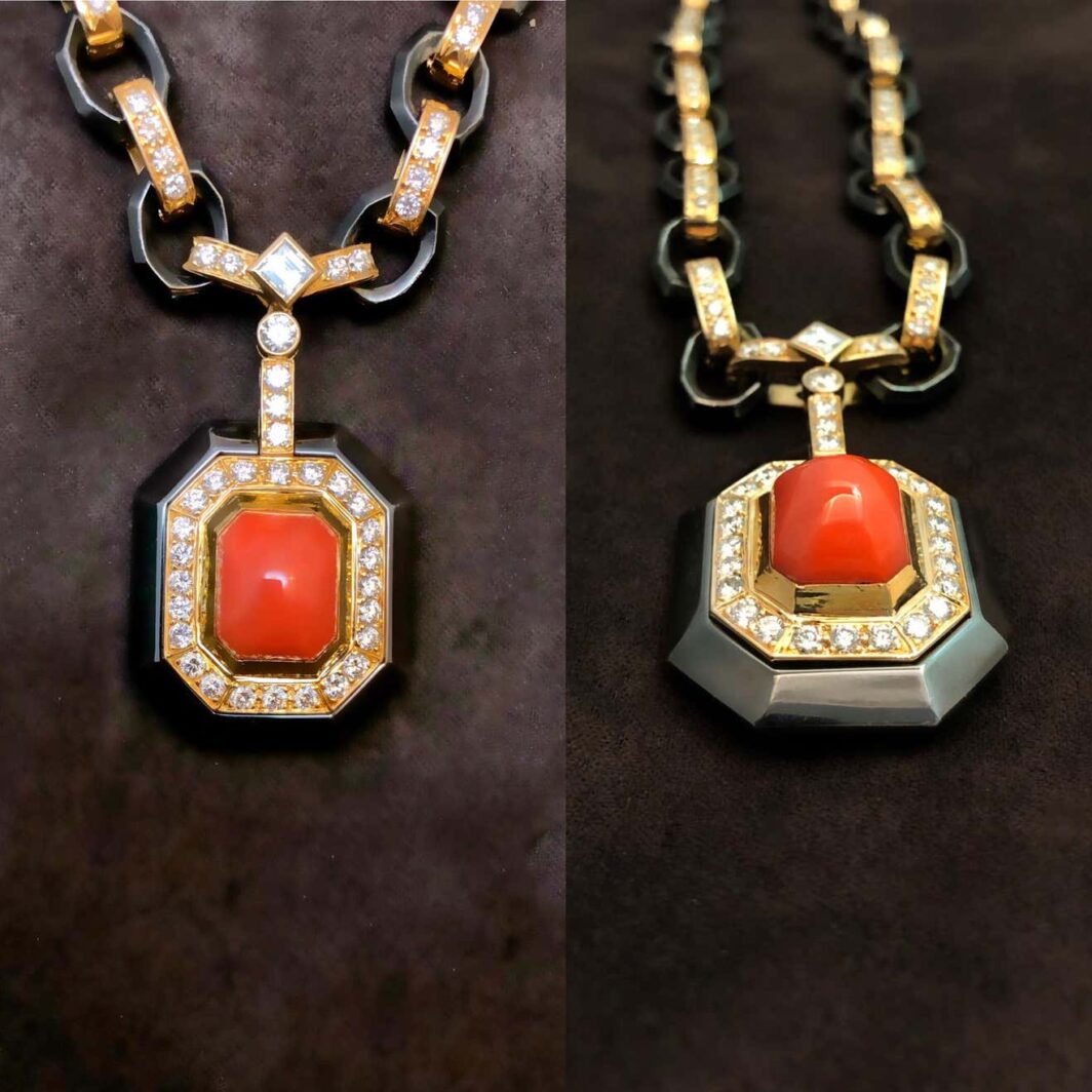 Collier Poiray corail et diamants – Image 5