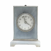 CARTIER Pendulette émail bleu