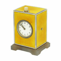 CARTIER Pendulette émail jaune