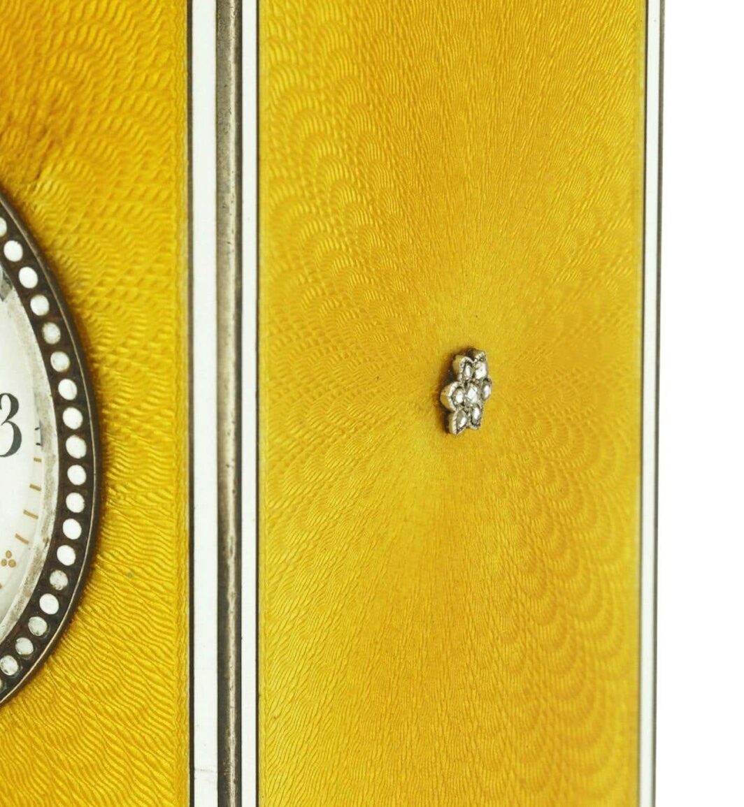 CARTIER Pendulette émail jaune – Image 4