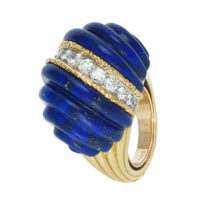 Fred Lapis-Lazuli and Diamonds Ring