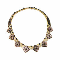 Mauboussin Mother-of-Pearl onyx diamond yellow gold Necklace