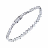 Tennis Bracelet White Gold and Diamonds 5.86 Carat