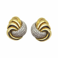 Boucles d'oreilles or et diamants