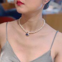 Collier Bulgari Pearls avec saphir taille cabochon – Image 3