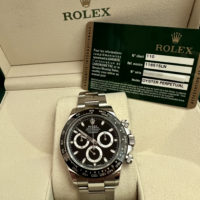 Rolex Daytona 116500, Full set. In steel, black dial, black ceramic