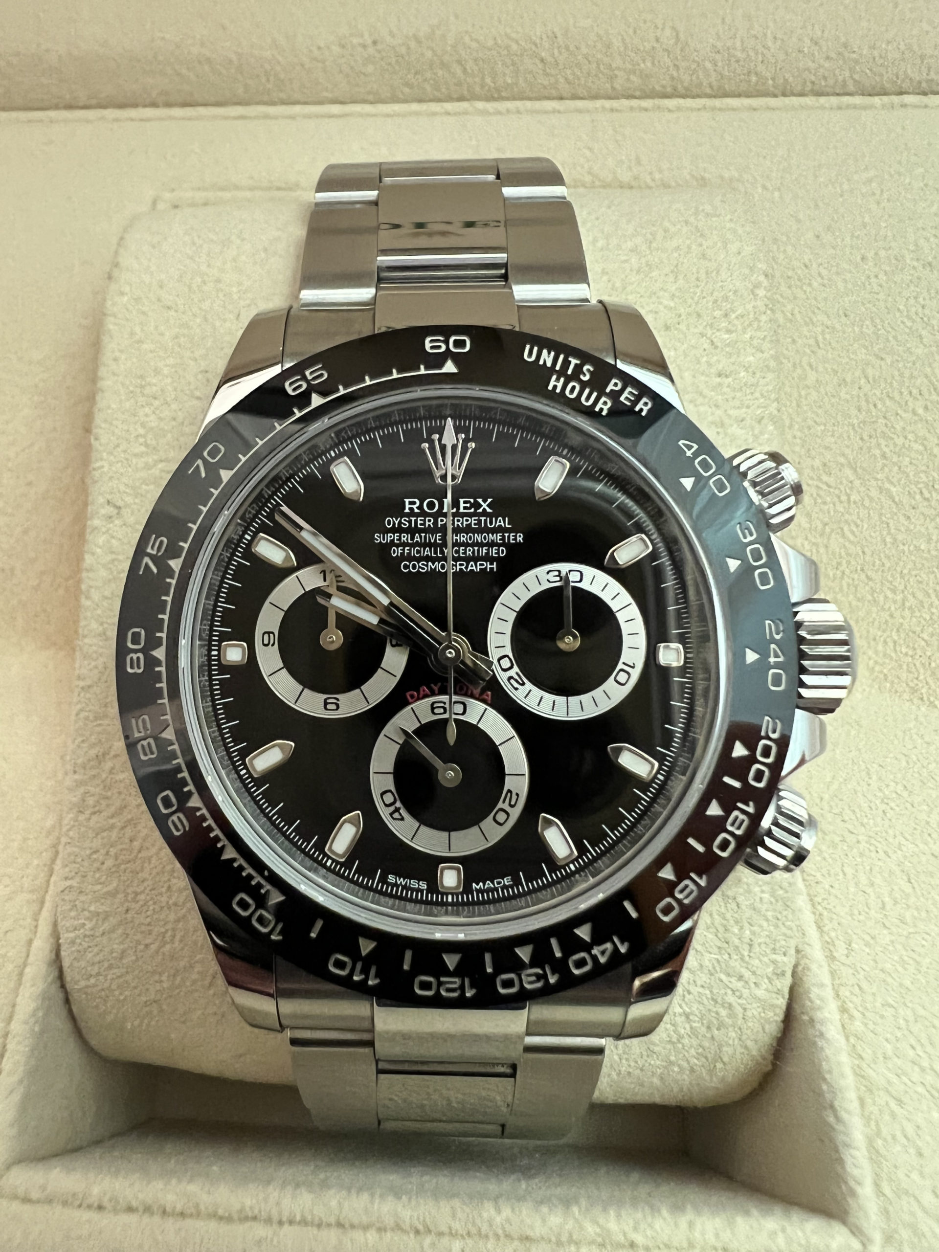 Rolex 116500, Full set. In steel, black black ceramic - Monaco